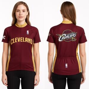 Cleveland Cavaliers Women’s Short Sleeve Cycling Jersey Small, NBA Licensed 735